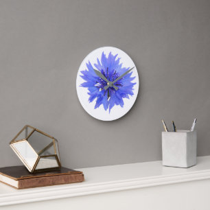 horloge avec design cornflower bleu