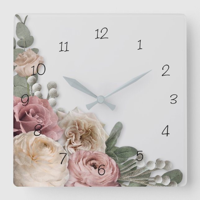 Horloge avec la Vintage florale (Recto)
