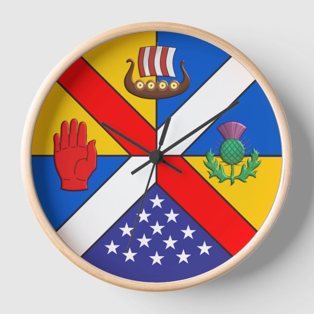 Horloge avec manteau JamFam Design d'armoiries (Recto)
