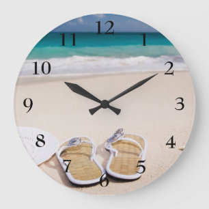 Horloge avec scène de plage