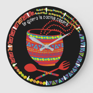 Horloge aztèque mexicaine de cuisine de bol de