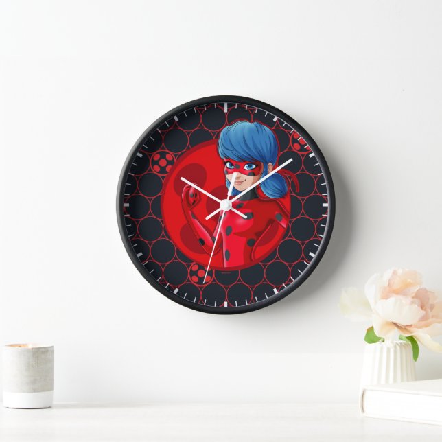 Horloge Badge rouge Ladybug (Maison)