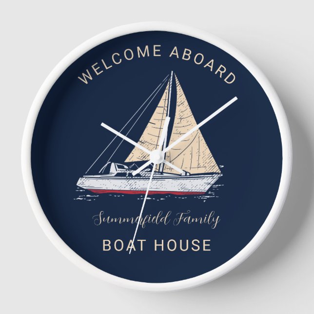Horloge Bateau nautique Famille Vacances Beach House (Recto)