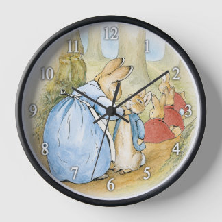 Horloge Beatrix Potter - La famille de Pierre Lapin