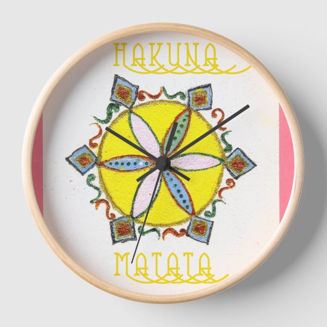 Horloge Beau Inspirationnel Star Floral Vector Motif (Recto)