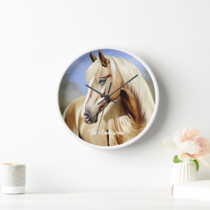 Horloge Beau Palomino Horse