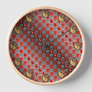 Horloge Bélier & Lapin de Terre