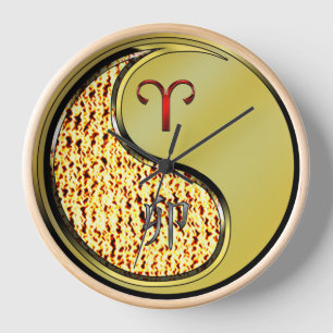 Horloge Bélier & Lapin Métal