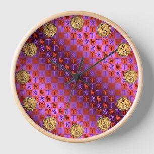 Horloge Bélier & Sanglier de Feu