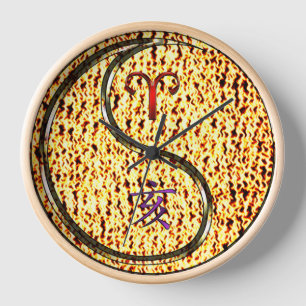 Horloge Bélier & Sanglier de Feu