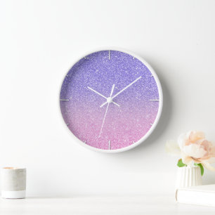 Horloge Belle Parties scintillant rose violet Ombre