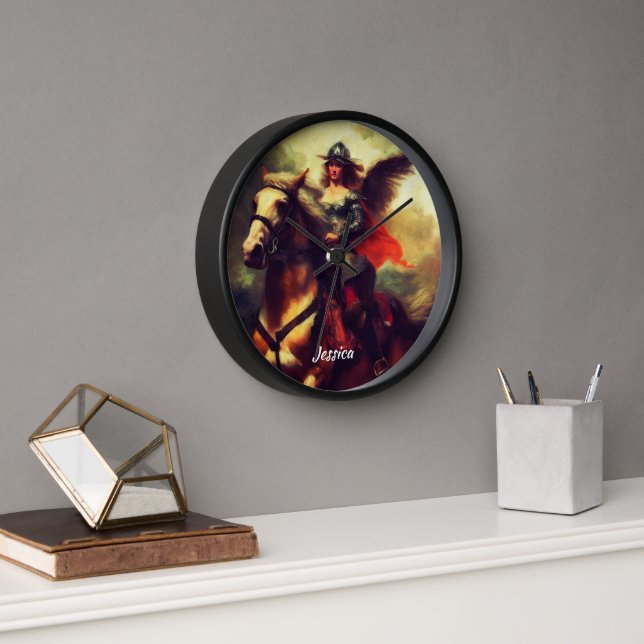 Horloge Belle Valkyrie à cheval (Bureau)