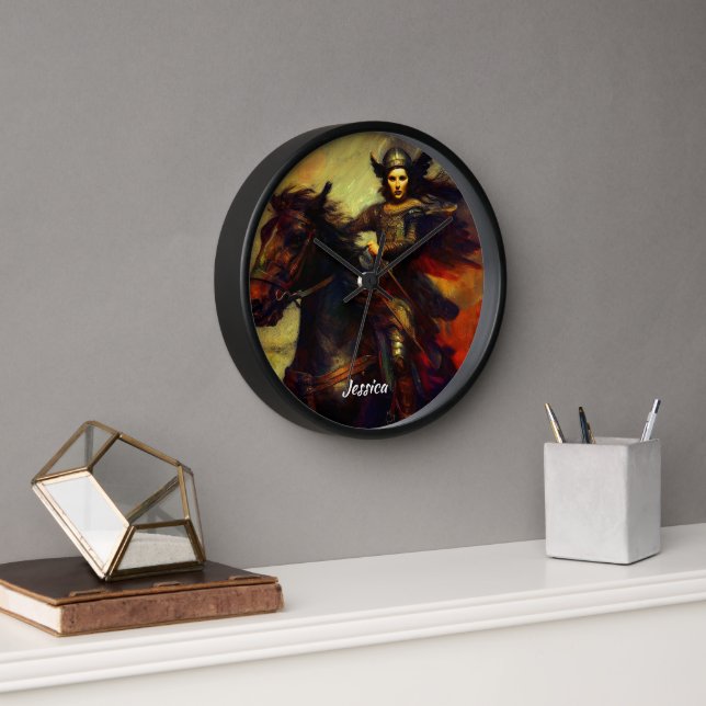 Horloge Belle Valkyrie à cheval (Bureau)