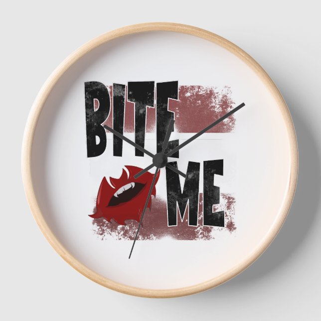 Horloge Bite me - Citation Cool - Halloween - Bat (Recto)