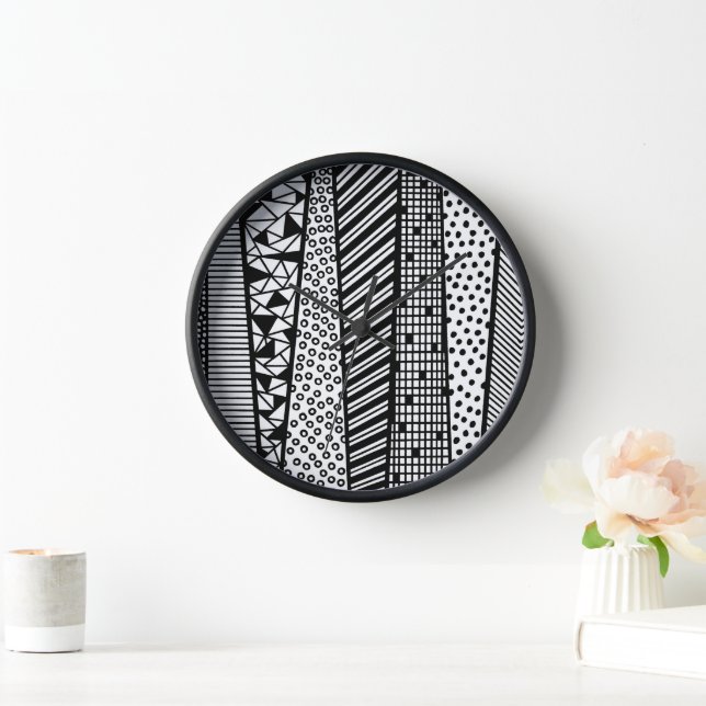Horloge Black and white (Maison)