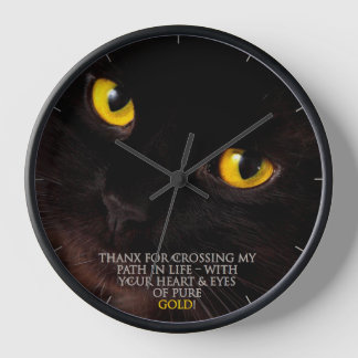 Horloge Black Cat Wall