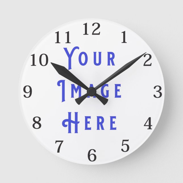 Horloge blanche 7 : ajoutez votre image (Recto)