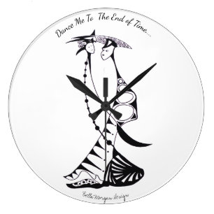 Horloge blanche avec couple dansant