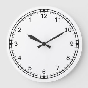 horloge blanche inverse