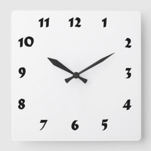 Horloge blanche numérique modifiable
