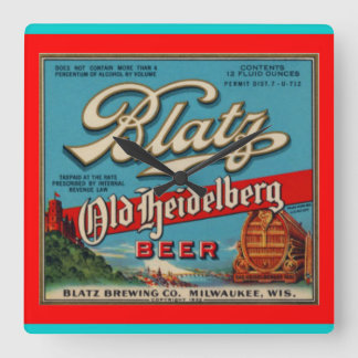 Horloge Blatz Old Heidelberg Beer Wall