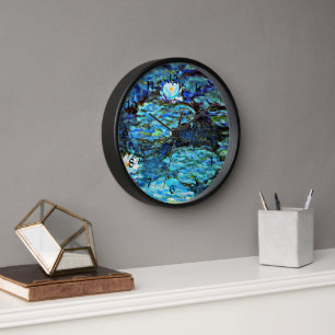 Horloge Bleu des nénes d'eau par Monet