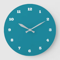 Horloge Bleu sarcelle Choisissez vos polices de co