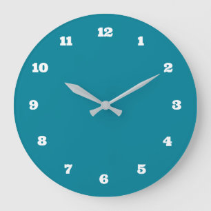 Horloge Bleu sarcelle Choisissez vos polices de co
