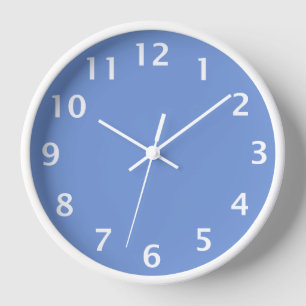Horloge Bleu social simple d'horloge