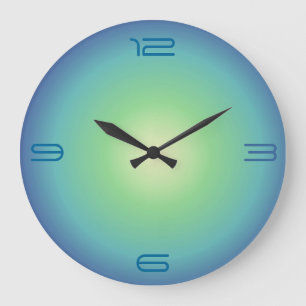 Horloge bleue de cuisine de Green>Colored d'aqua
