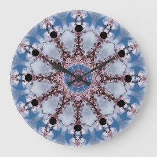 Horloge bleue de kaléidoscope