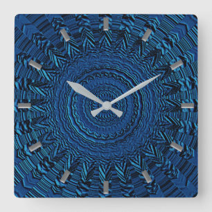 Horloge bleue du mur décoratif