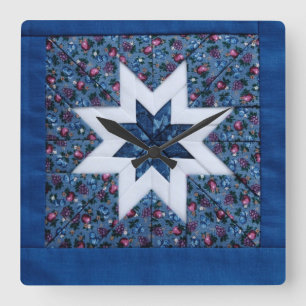 horloge bleue étoile