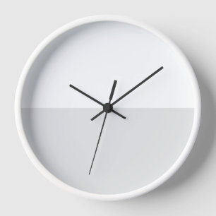 Horloge Bloc de couleur gris clair blanc moderne