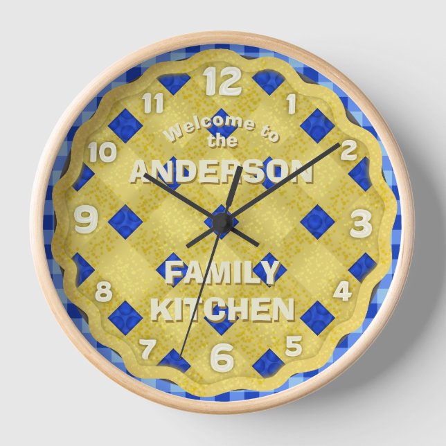 Horloge Blueberry Pie Country Nom (Recto)