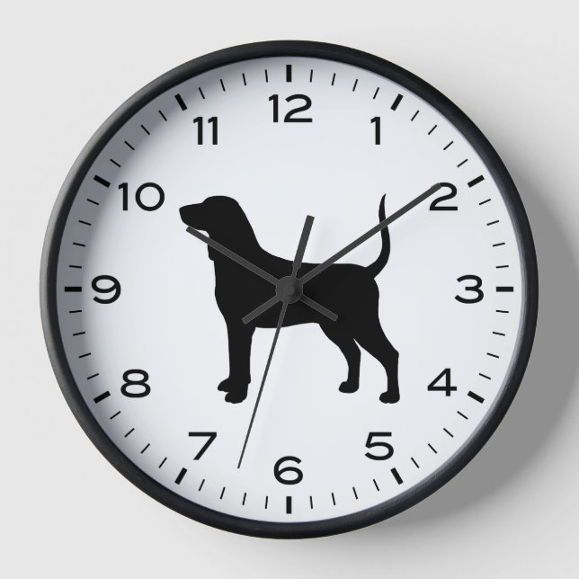 Horloge Bluetick Coonhound Chien race Silhouette (Recto)