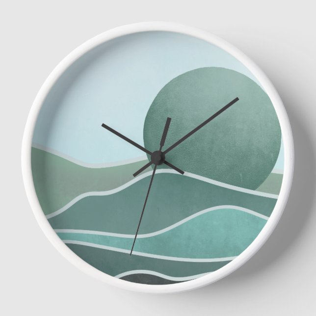 Horloge Boho Blue Moon sur Blue Mountains (Recto)