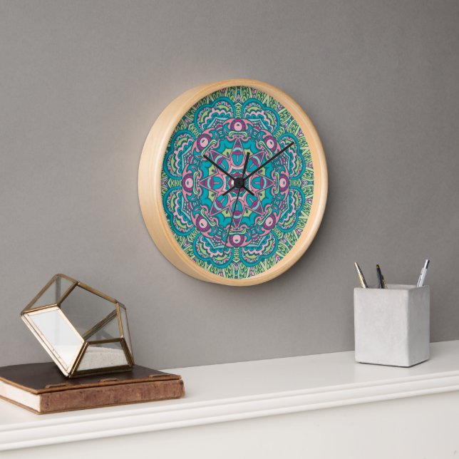 Horloge Boho Festive Mandala (Bureau)
