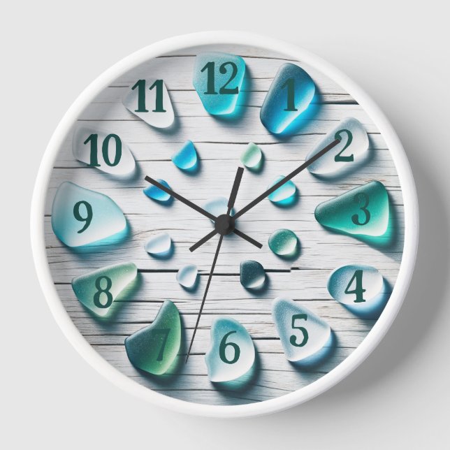 Horloge Bois d'eau et verre de mer (Recto)