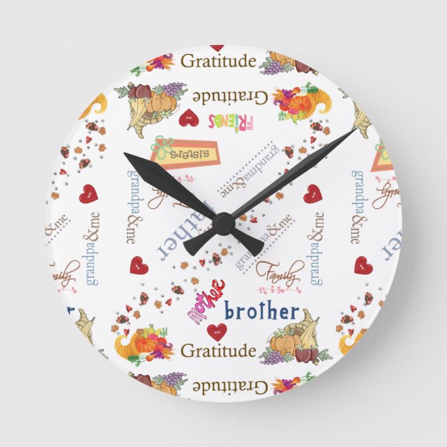 Horloge bon thanksgiving (Recto)