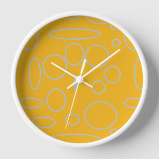 Horloge Boucles cercles sur orange