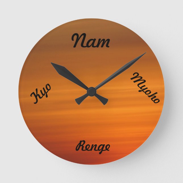 Horloge bouddhiste SGI - Nam Myoho Renge Kyo (Recto)