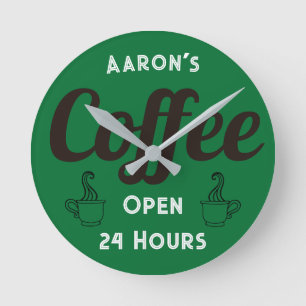 Horloge Boutique Café Retro Personnalisée