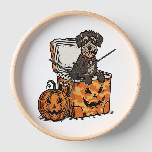 Horloge Boykin Spaniel Halloween (Recto)