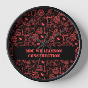 Horloge brique rouge moderne Architectural Blueprint Engin