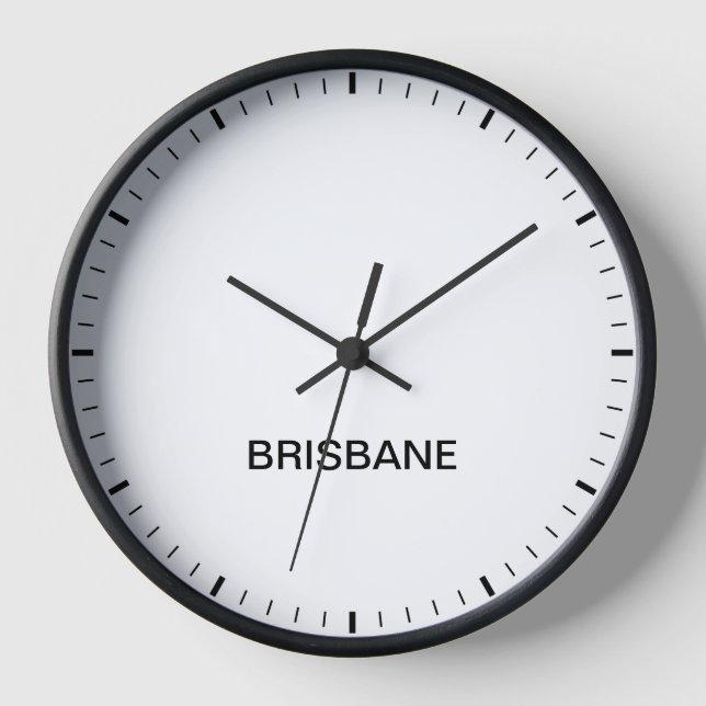 Horloge Brisbane Australian Time Zone Newsroom Style Horlo (Recto)