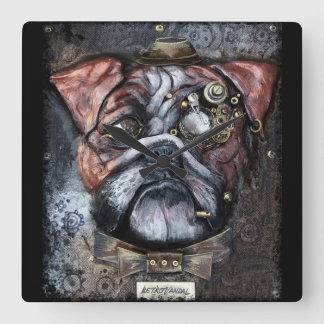 Horloge britannique des Bulldog Steampunk