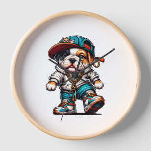 Horloge Bulldog de style de rue
