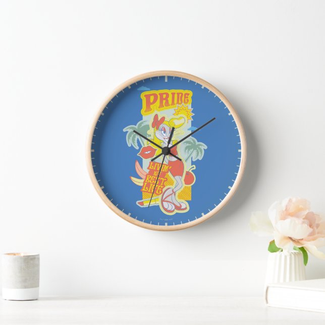 Horloge BUNNY™ Pride - Livin' My Best Life (Maison)