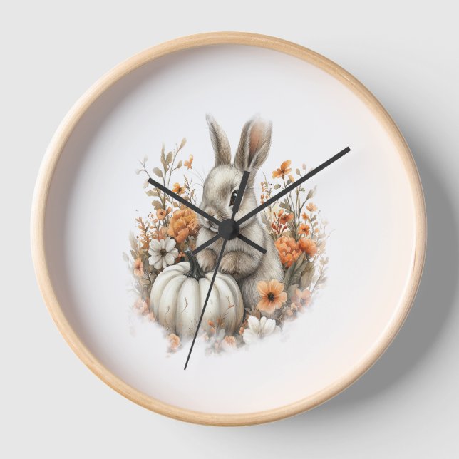 Horloge Bunny Shirt Citrouille du pays (Recto)